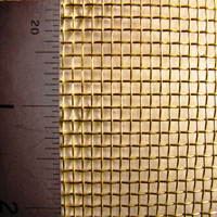 20 Brass Wire Mesh - .016 Wire Diameter